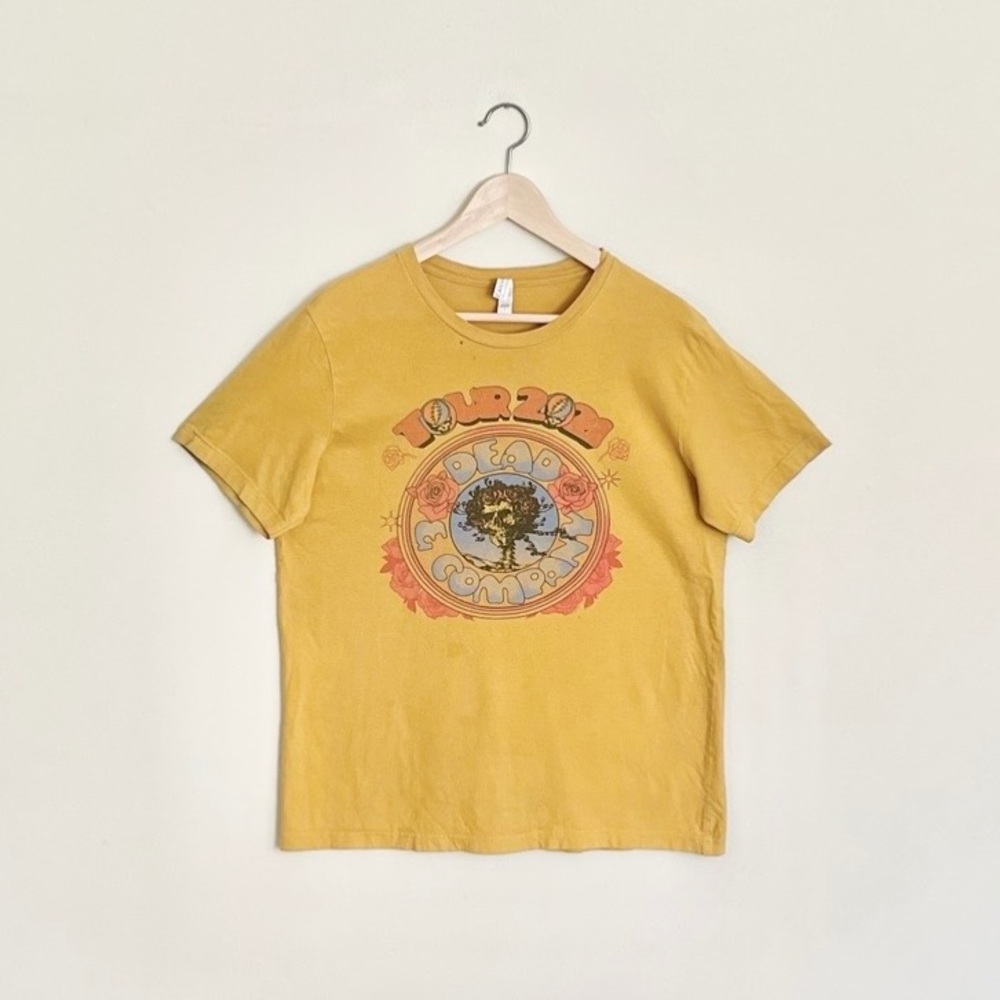 Dead & Company 2021 Tour Graphic Yellow Concert T Shirt Adult Large